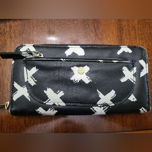 Black and White/hot Pink  Women's Wallet